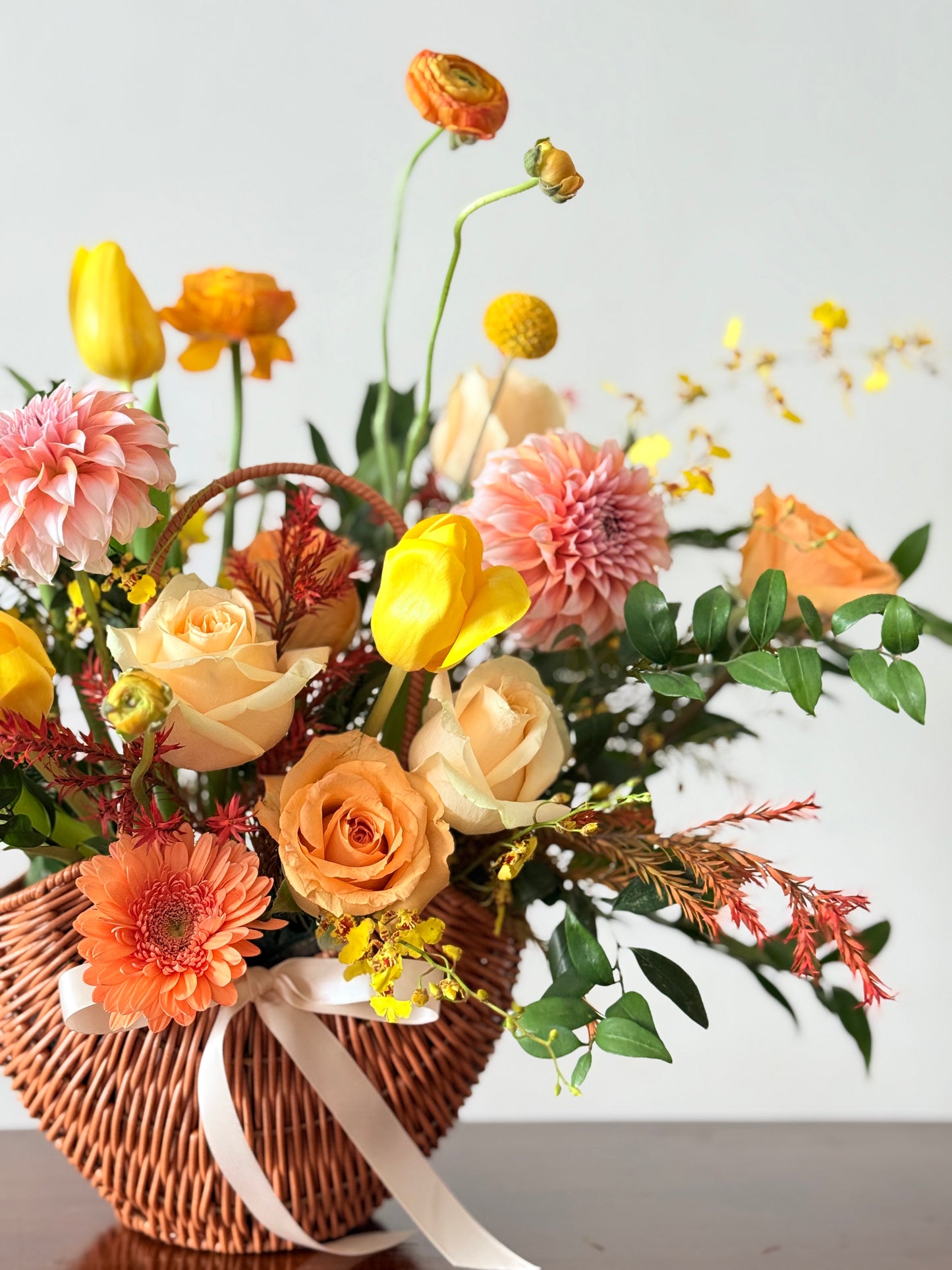 Sun-Kissed Dahlia Basket