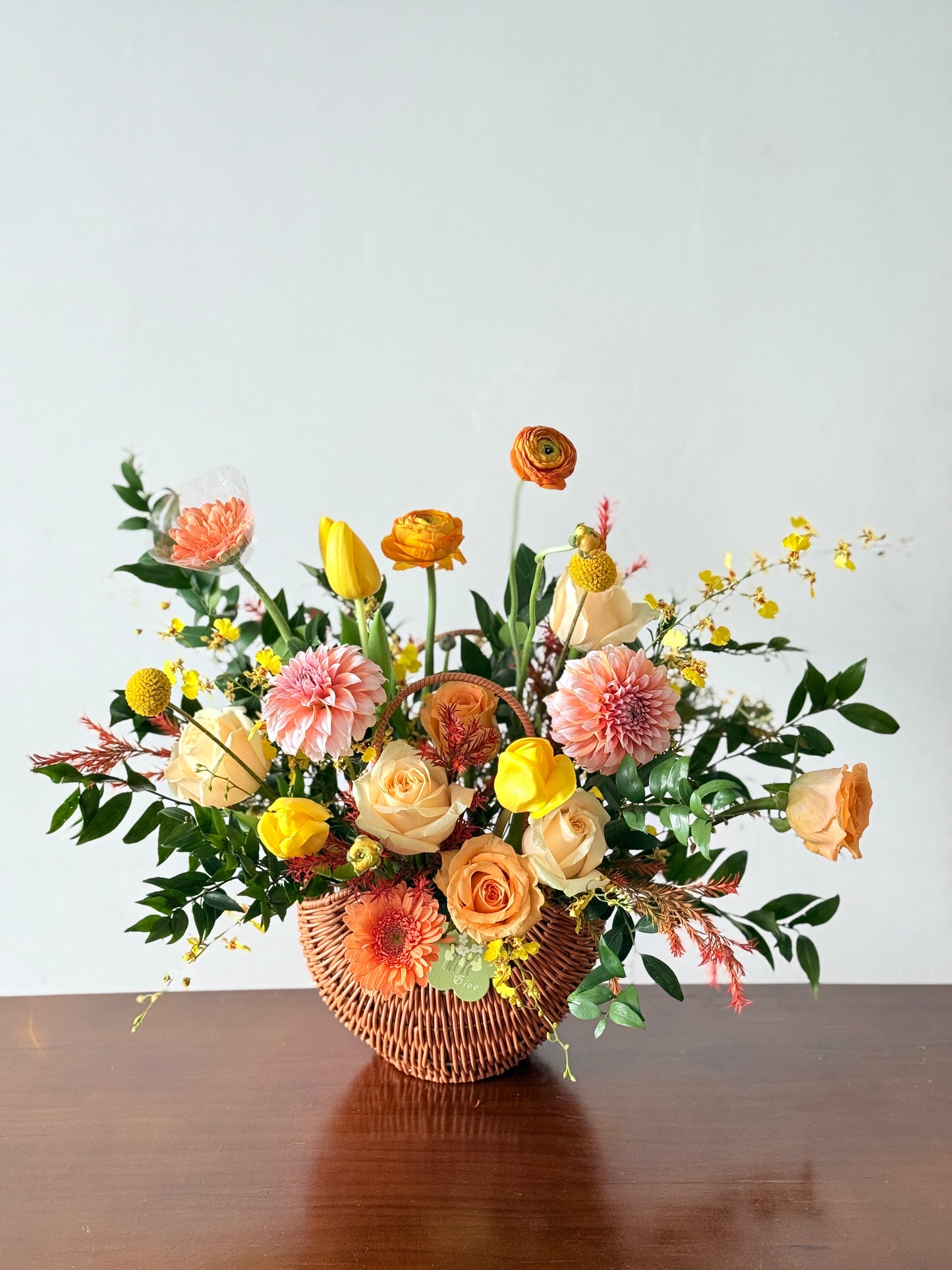 Sun-Kissed Dahlia Basket