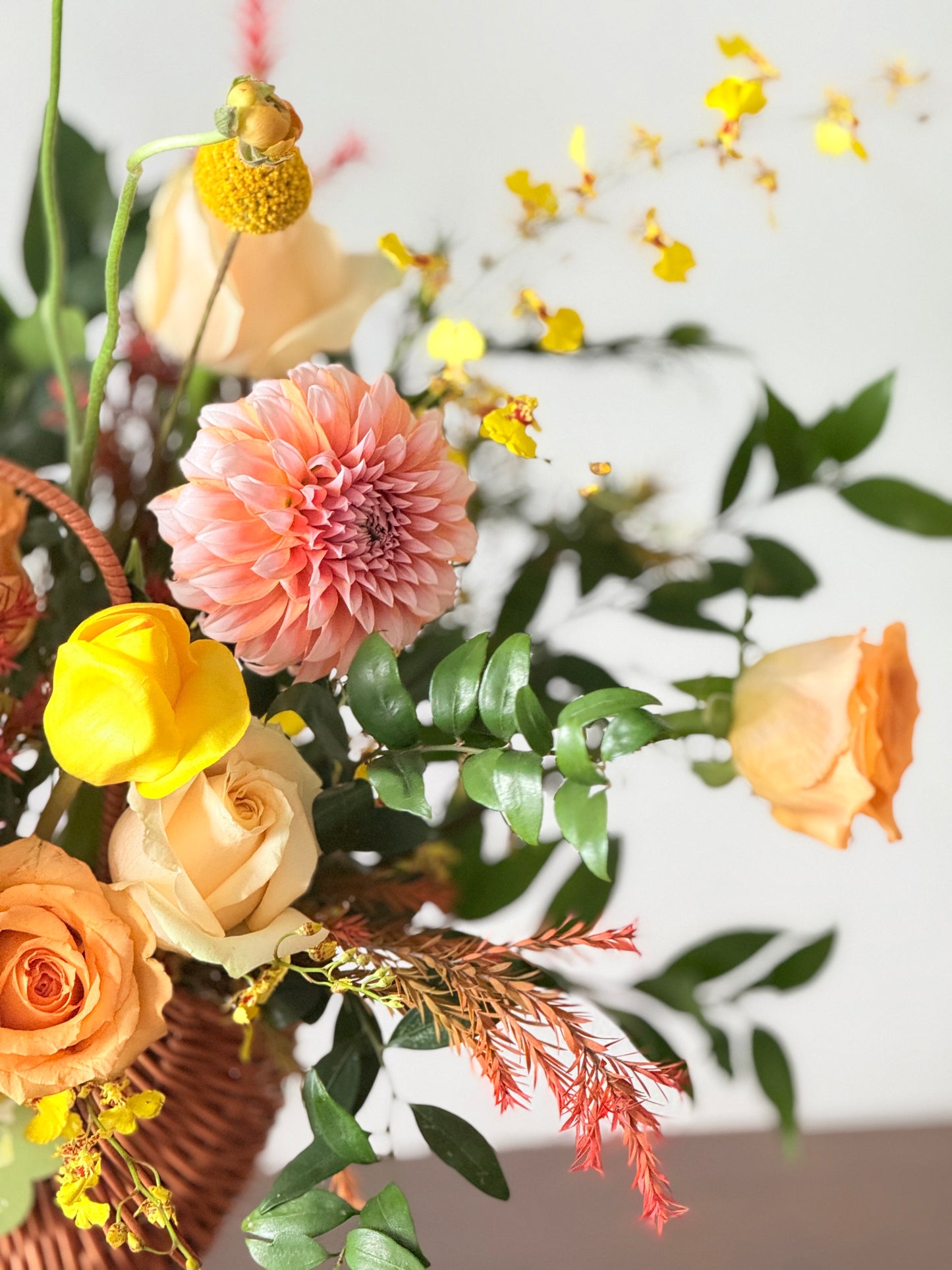 Sun-Kissed Dahlia Basket