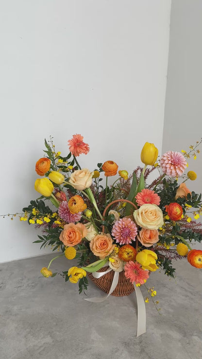Sun-Kissed Dahlia Basket